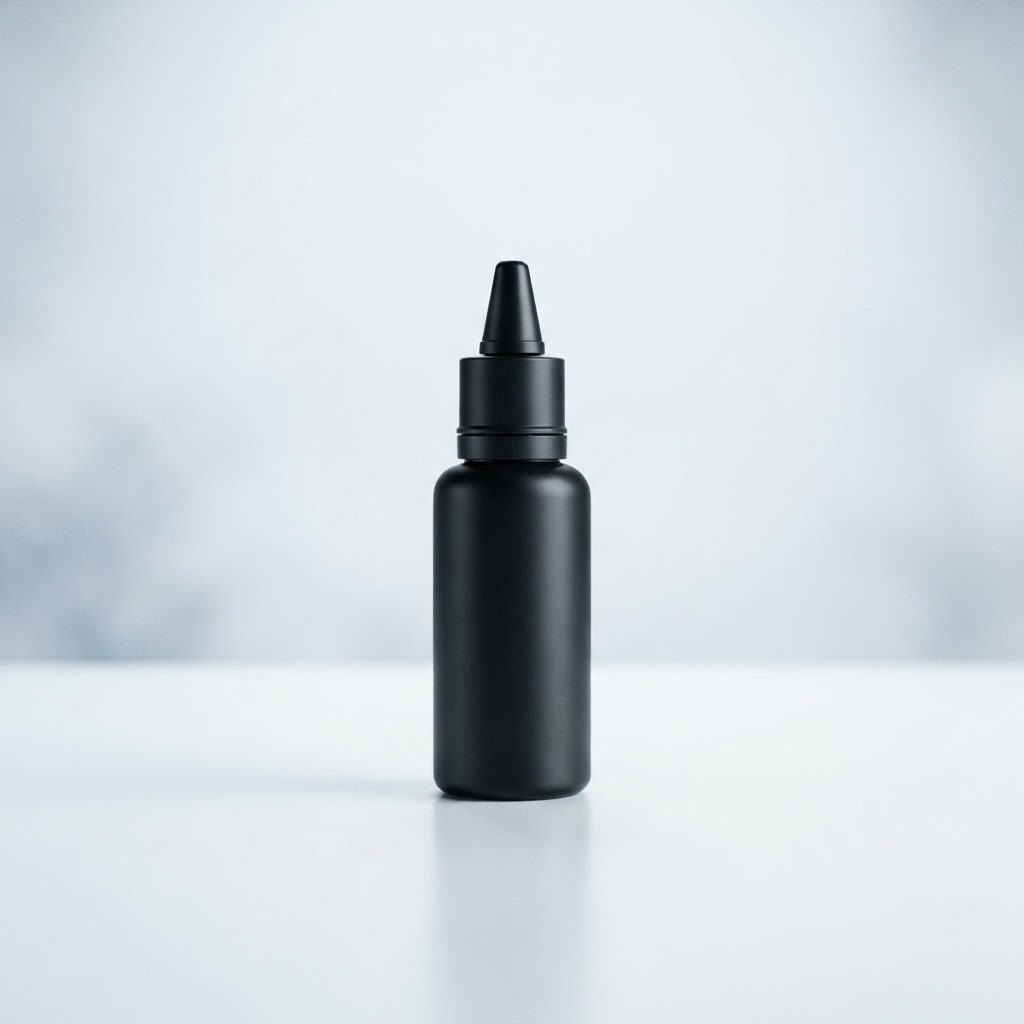 Black professional lash extension adhesive dropper bottle